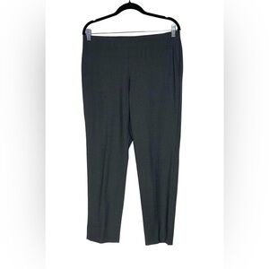 Brunello Cucinelli Charcoal Gray Wool Blend Pants, Side Zip, Ankle Slits, M (10)